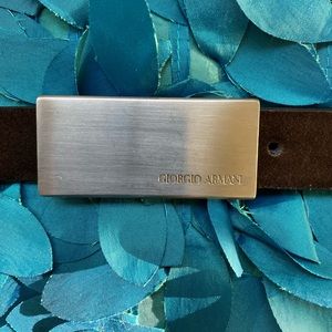 Choc suede dress belt Armani  i inch wide